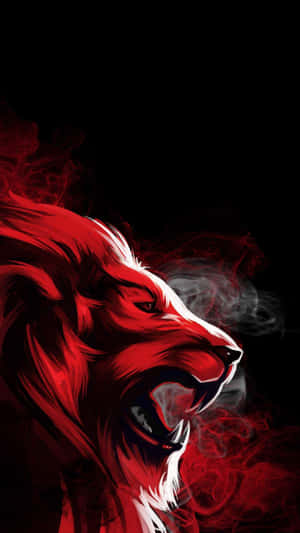 Overt Lion Illustration Wallpaper