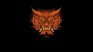 Overt Orange Dragon Wallpaper