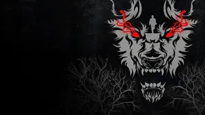 Overt Wolf Illustration Wallpaper