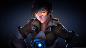 Overwatch 4k Tracer Pouty Lips Wallpaper