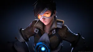 Overwatch 4k Tracer Pouty Lips Wallpaper