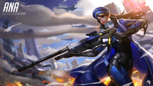 Overwatch Ana - Sharpshooter In Action Wallpaper