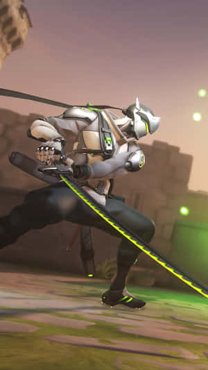 Overwatch Genji In Action Wallpaper