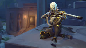 Overwatch Hero Ana Taking Aim For Victory Wallpaper