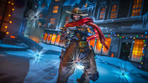 Overwatch Hero Mccree In Action Wallpaper