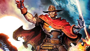 Overwatch Hero Mccree Ready For Battle Wallpaper