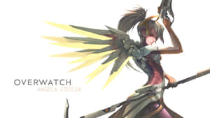 Overwatch's Healing Guardian, Mercy In Action Wallpaper