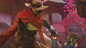 Overwatch's Mccree In Action Wallpaper