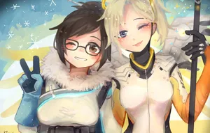 Overwatch's Mei Takes Aim In A Thrilling Action Pose Wallpaper