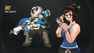 Overwatch's Mei - The Ice Queen In Action Wallpaper