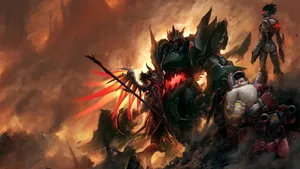 Overwatch's Reinhardt In Battle Wallpaper