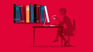 Overwhelmed Woman Missing Deadlines In Office Wallpaper