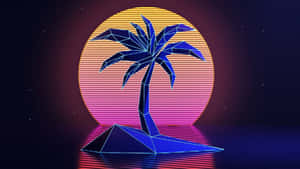 Own A Piece Of The Past And Experience The Vibe Of The Nostalgic 80s Vaporwave. Wallpaper