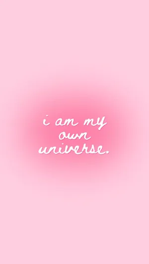 Own Universe Inspirational Quote Pink Background Wallpaper