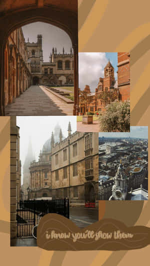 Oxford University Aesthetic Streets Landmarks Wallpaper