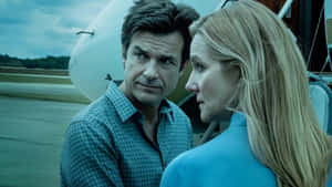 Ozark Main Characters Private Jet Backdrop Wallpaper