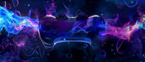 P S5 Controller Energy Flow Wallpaper