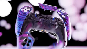 P S5 Controller Exploded View Wallpaper