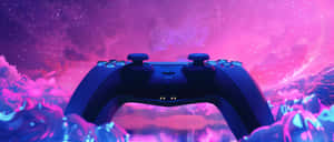 P S5 Controller Fantasy Landscape Wallpaper Wallpaper