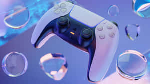 P S5 Controller Floating Bubbles Wallpaper