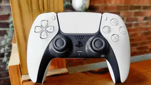 P S5 Controller Front View Wallpaper