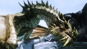 Paarthurnax Perched On The Throat Of The World Wallpaper