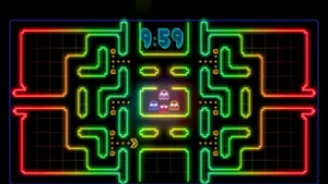 Pac Man Rainbow Game Interface Wallpaper