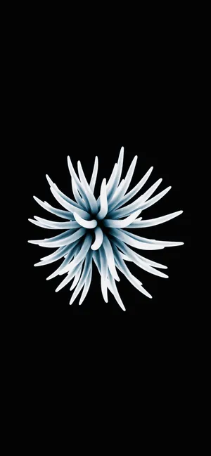 Pacific Blue Abstract Floral Design Wallpaper