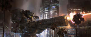 Pacific Rim Jaeger Battle Scene Wallpaper