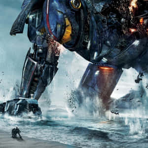 Pacific Rim Jaeger Beach Battle Wallpaper