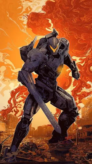 Pacific Rim Jaeger Warrior Artwork Wallpaper