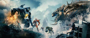 Pacific Rim Uprising Jaegersvs Kaiju Battle Wallpaper