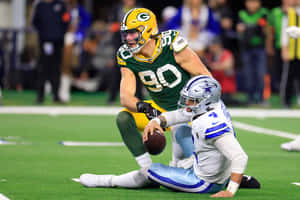 Packersvs Cowboys Football Action Wallpaper