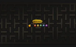 Pacman Halloween Laptop Promo Wallpaper
