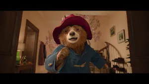 Paddington Bear In Blue Coat Wallpaper