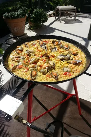 Paella Rice Dish On Grill Wallpaper