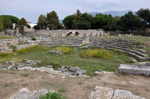 Paestum Theatron Wallpaper