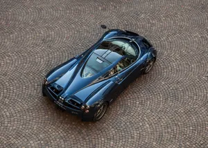 Pagani Huayra Dark Blue Aerial Wallpaper