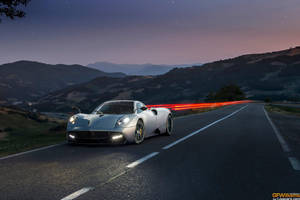 Pagani Huayra Gray Mountain Road Wallpaper