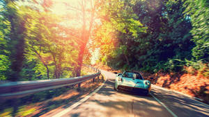 Pagani Huayra Nature Motion Blur Wallpaper