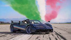 Pagani Huayra Supercar Color Stripes Wallpaper