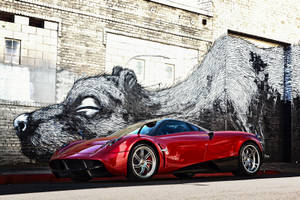 Pagani Huayra With Graffiti Art Wallpaper