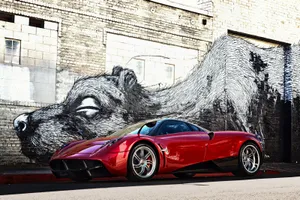 Pagani Huayra With Graffiti Art Wallpaper