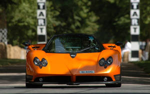 Pagani Zonda Roadster F Orange Wallpaper