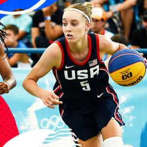 Paige Bueckers Basketball Action Wallpaper