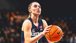 Paige Bueckers Basketball Focus Wallpaper