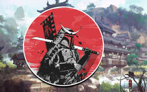 Painted Art With Samurai Japan Wallpaper