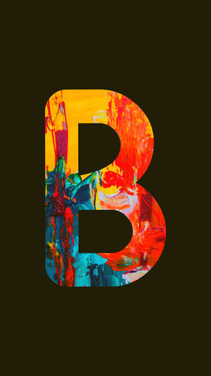 Painted Letter B Wallpaper