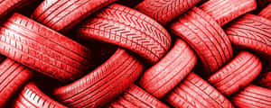 Painted Wheel Tires Red Ultra Wide Hd Wallpaper