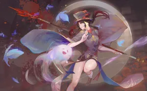 Painting Hu Tao Pfp Wallpaper